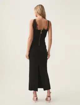 Aje Daisy Knit Maxi Dress in Black Size 10 for rent on The Volte - image 3