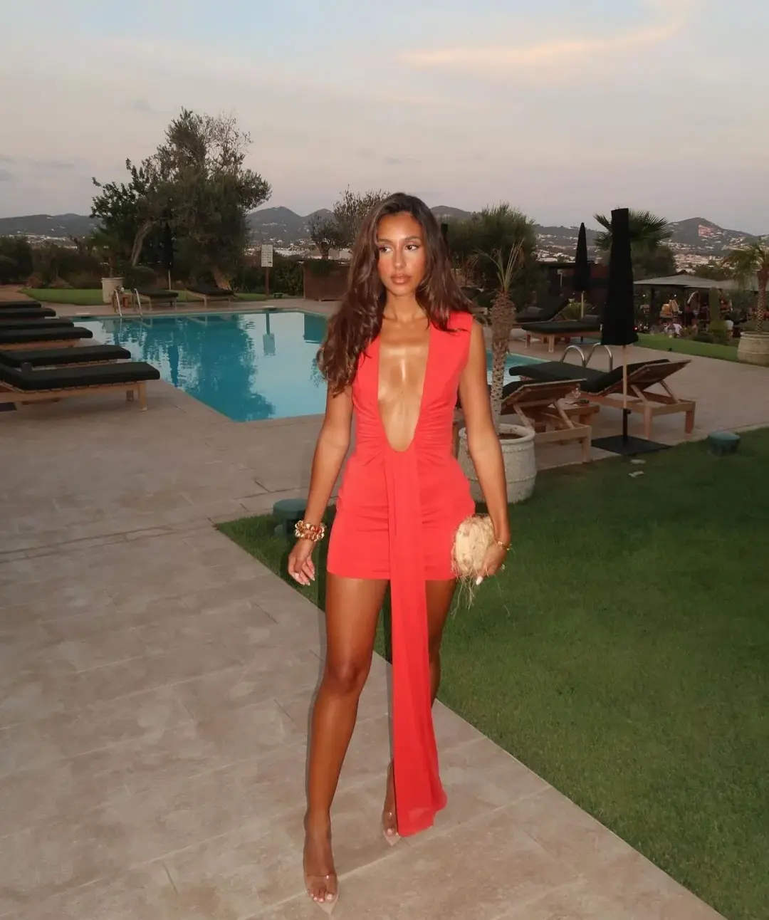 Misha Jennifer Cupro Mini Dress Red Size 8/S for rent on The Volte - main image