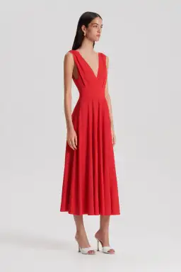 Scanlan Theodore Soft Jersey Dress in Red Size 8 for rent on The Volte - image 2