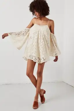Spell and the Gypsy Imperial Lace Mini Dress Off White Size XS / AU 6 for rent on The Volte - image 1