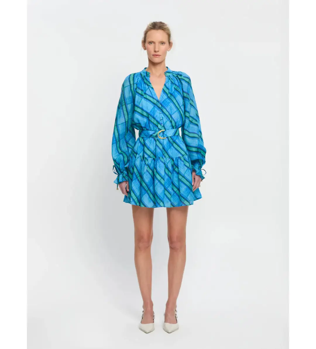 Kivari Oceana Mini Dress Blue Size AU 8 for rent on The Volte - main image