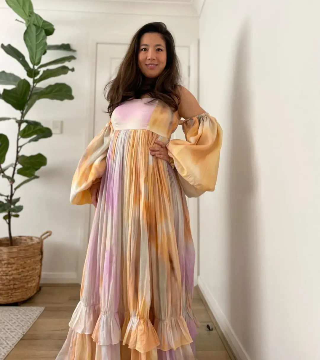 Rooh Collective Poppy Rainbow Maxi Dress Multi Size AU 12 for rent on The Volte - main image