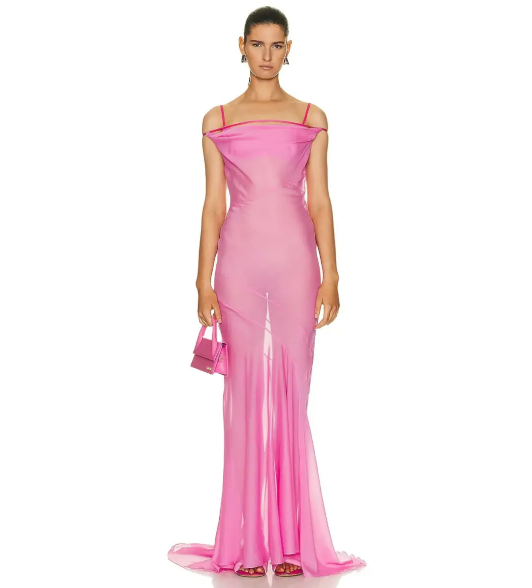 Jacquemus La Robe Draggiu Pink Size 38 / AU 10 for rent on The Volte - main image