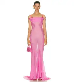 Jacquemus La Robe Draggiu Pink Size 38 / AU 10 for rent on The Volte - image 1