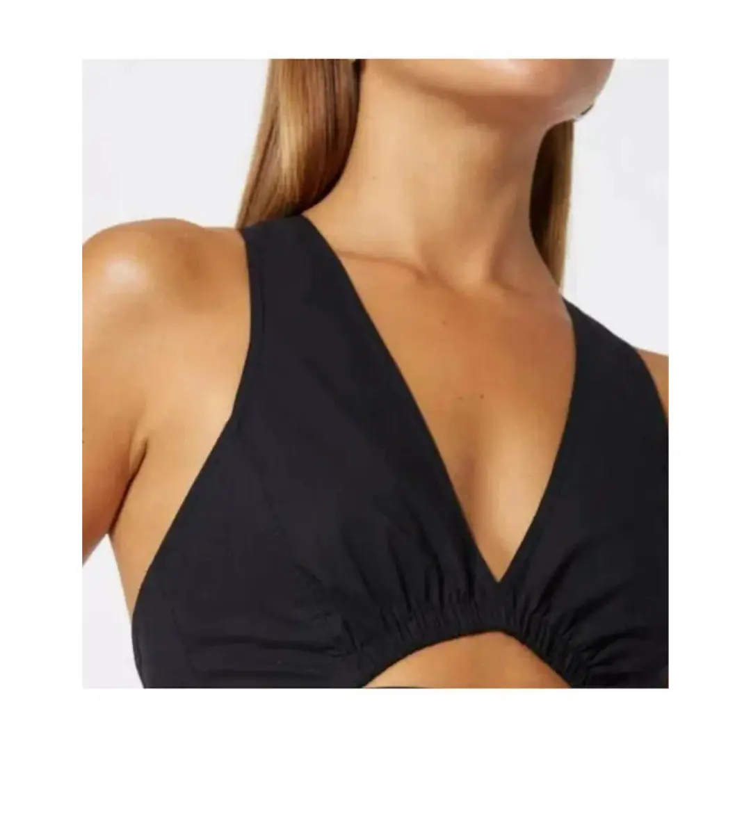 Scanlan Theodore Cotton Cross Back Dress Black Size AU 8 for rent on The Volte - main image