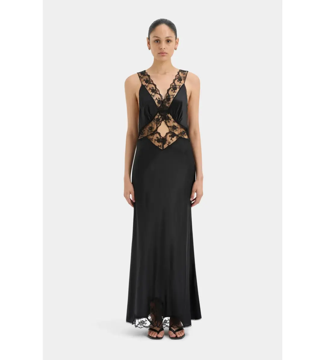 Sir The Label Aries Cut Out Gown in Black Size 1 / AU 8 for rent on The Volte - main image