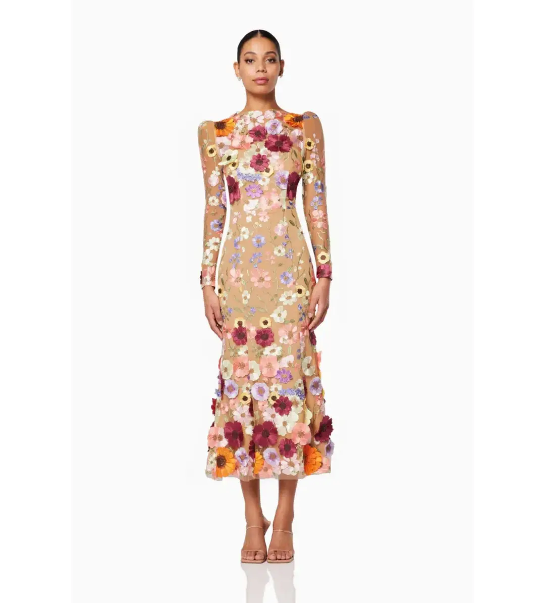 Elliatt Shannon Midi Dress Pink Size AU 12 for rent on The Volte - main image