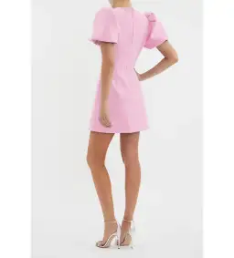 Rebecca Vallance Juliana Puff Sleeve Mini Dress Pink Size AU 4 for rent on The Volte - image 3