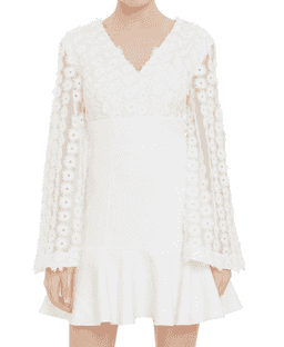 Keepsake Cross Your Mind Long Sleeve Mini Dress Size Medium