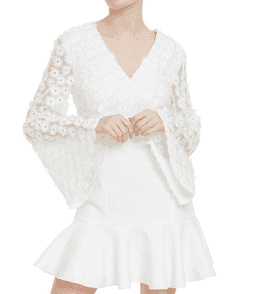 Keepsake Cross Your Mind Long Sleeve Mini Dress Size Medium