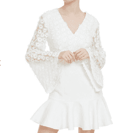 Keepsake Cross Your Mind Long Sleeve Mini Dress Size Medium