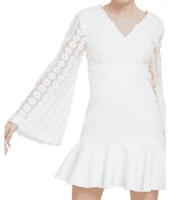 Keepsake Cross Your Mind Long Sleeve Mini Dress Size Medium