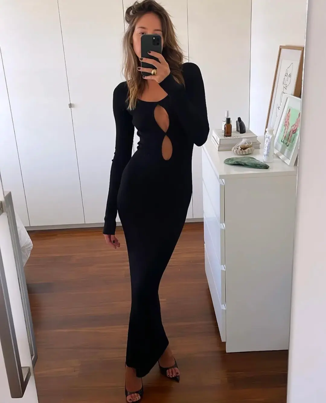 Sir the Label Petit Palace Midi Dress Black Size 1 / AU 8 for rent on The Volte - main image