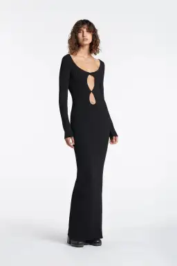 Sir the Label Petit Palace Midi Dress Black Size 1 / AU 8 for rent on The Volte - image 1