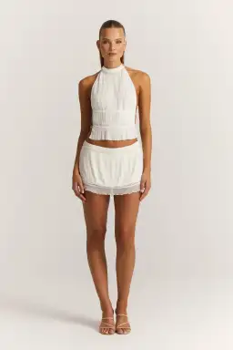 Sasha Therese Perla Top and Skirt Set White Size XXS / AU 4