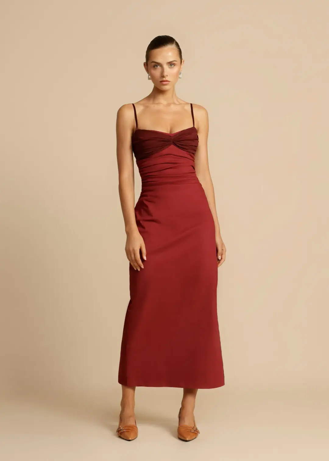 Arcina Ori Kinsley Dress Wine Size M / AU 10 for rent on The Volte - main image