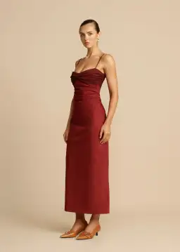 Arcina Ori Kinsley Dress Wine Size M / AU 10 for rent on The Volte - image 4