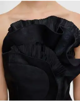 Acler Webster Midi Dress Black Metallic Size 8 for rent on The Volte - image 4