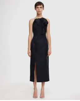 Acler Webster Midi Dress Black Metallic Size 8 for rent on The Volte - image 5