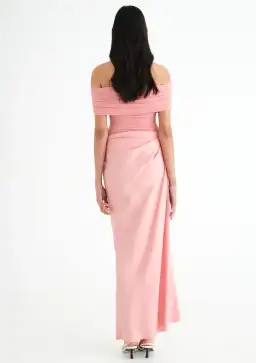 BENNI Nico Off Shoulder Maxi Dress Pink Size 6 for rent on The Volte - image 3