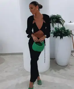 Christopher Esber Ruched Tie Sleeve Dress Black AU 8/US 4 for rent on The Volte - image 5