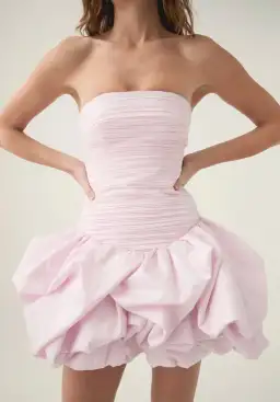 Aje Violette Bubble Hem Mini Dress Baby Pink Size 8 for rent on The Volte - image 3