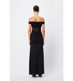 Mossman Rebound Off Shoulder Maxi Dress Black Size 10 for rent on The Volte - image 3