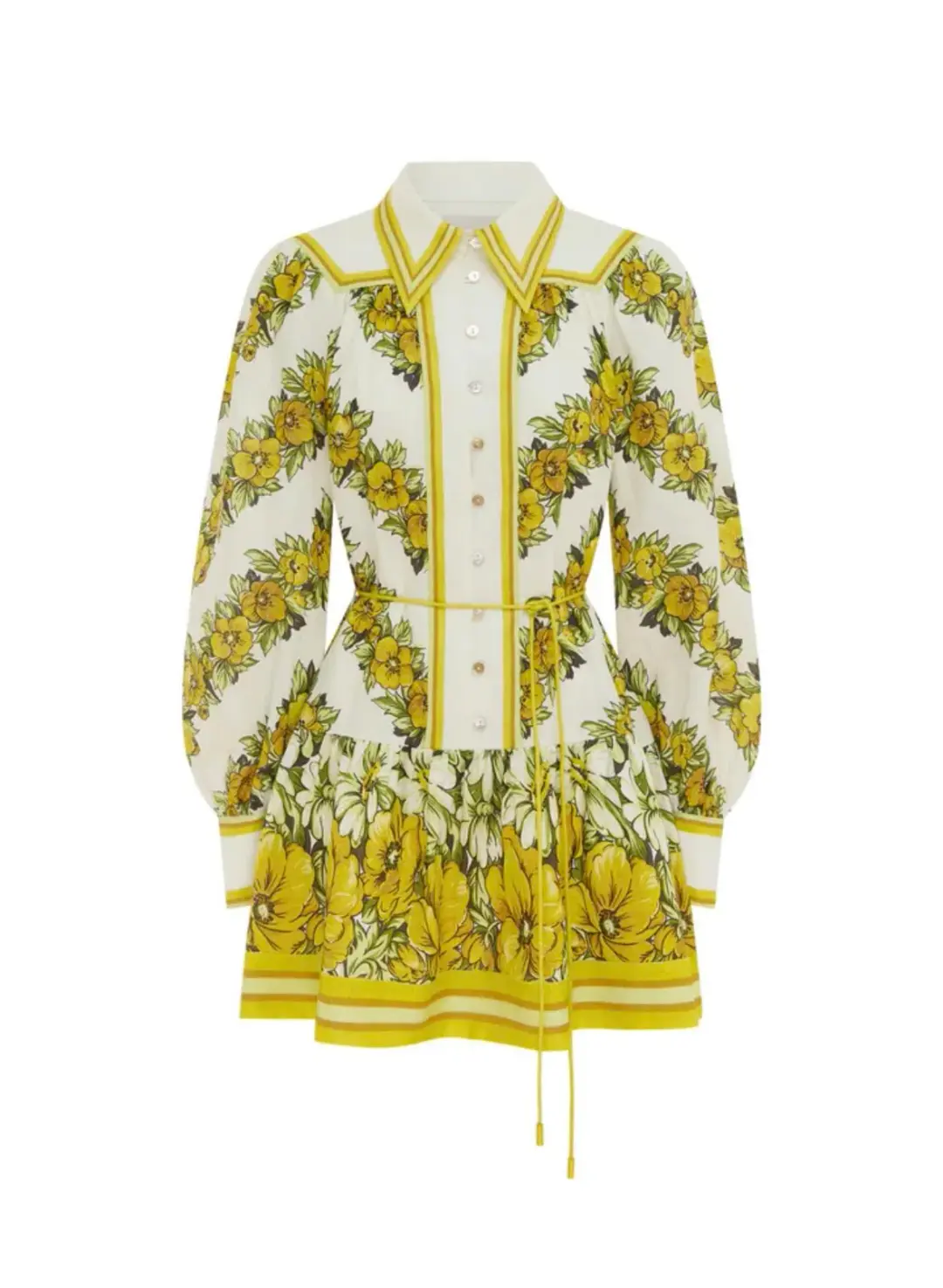 Alemais Gisela Mini Shirt Dress Floral Size 16 for rent on The Volte - main image