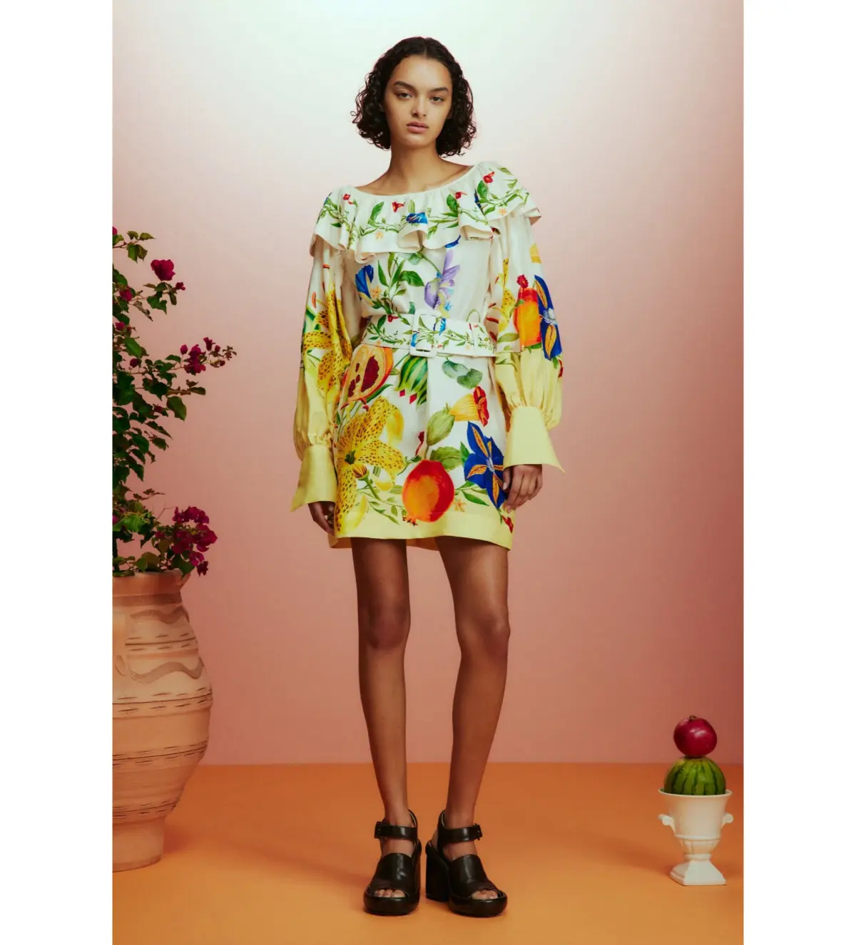 Alémais Flores Mini Dress Multi Size 12 - Image 1