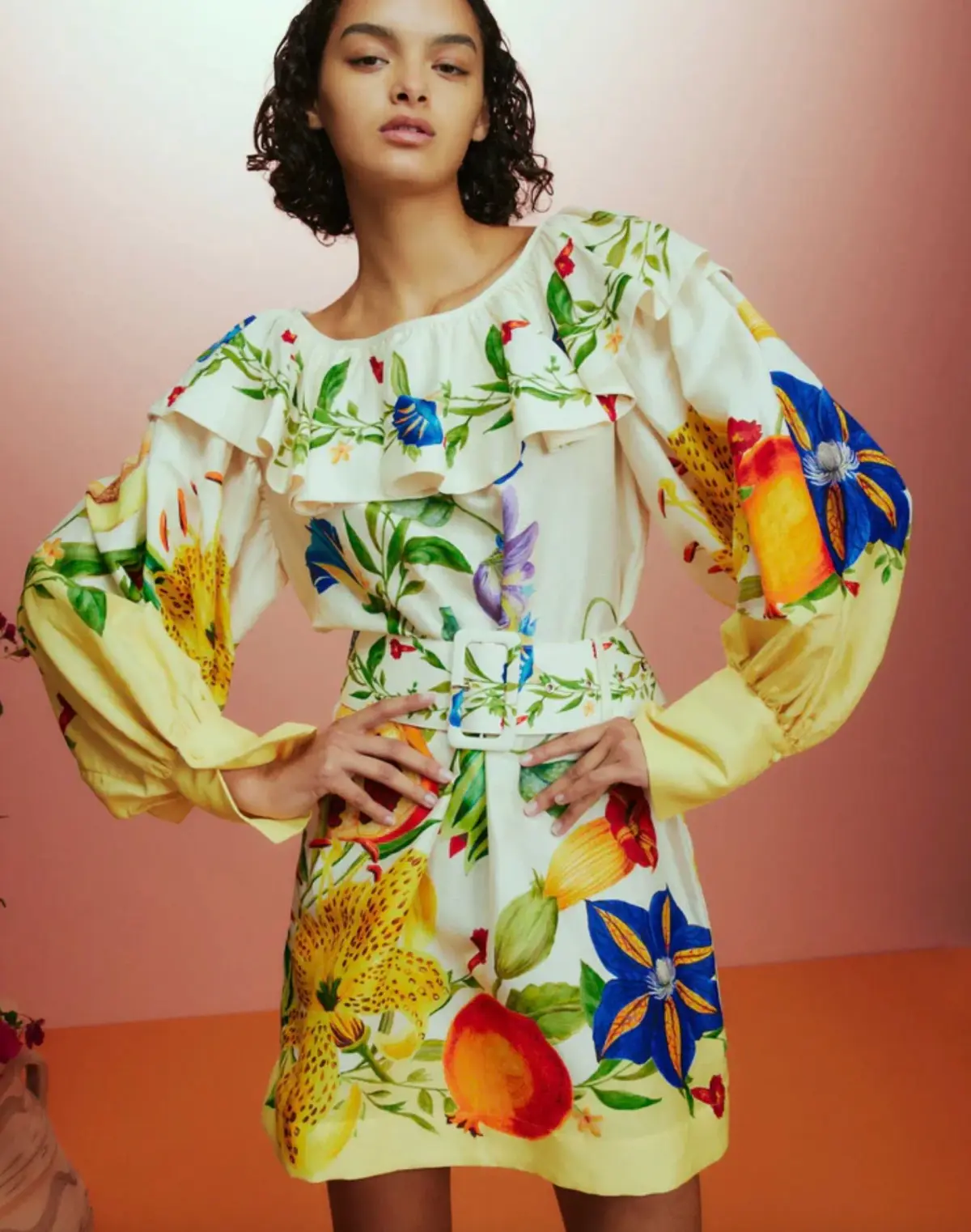 Alémais Flores Mini Dress Multi Size 12 - Image 4