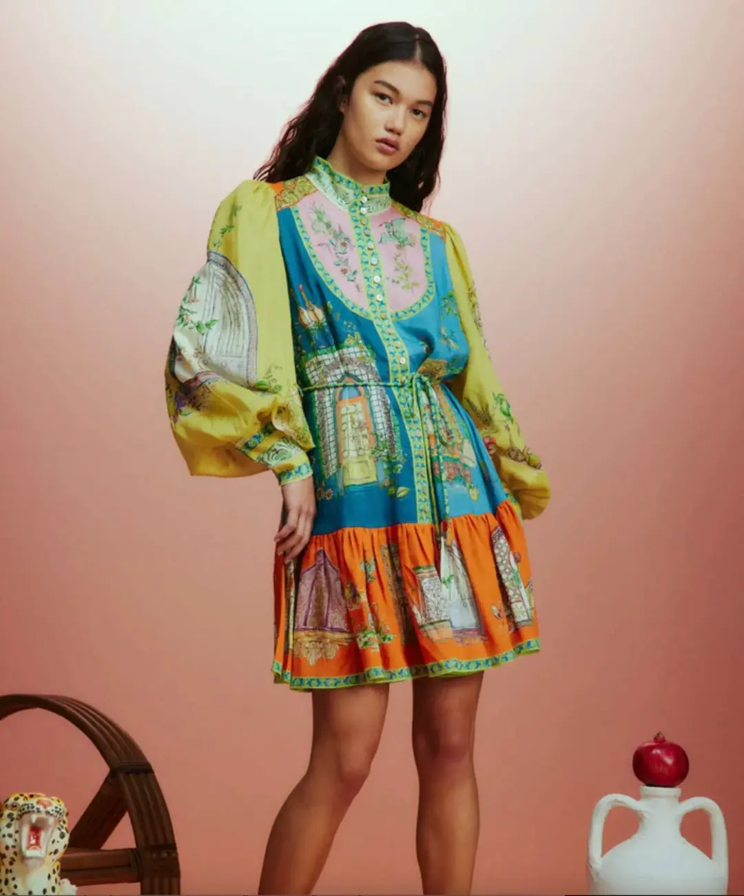 Alémais Monte Mini Dress Multi Size 16 for rent on The Volte - main image