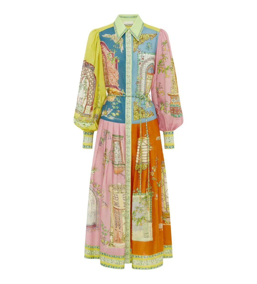 Alémais Monte Midi Shirtdress Multi Size 16 for rent on The Volte - main image