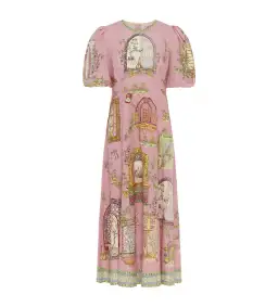 Alémais Monte Midi Dress Pink Size 16 for rent on The Volte - image 3