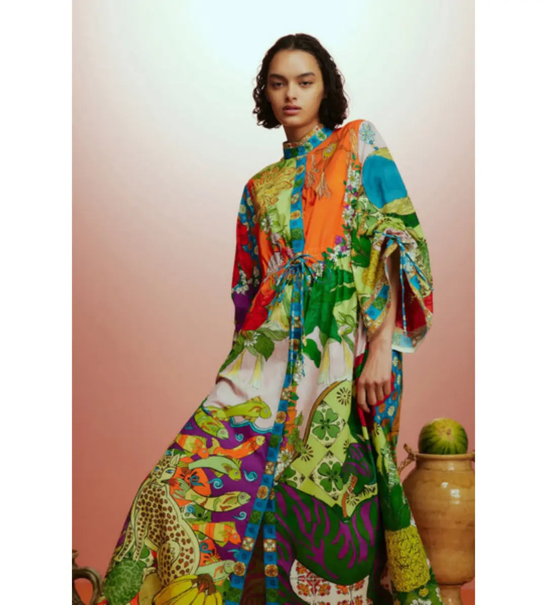 Alémais Tiger Shirtdress Multi Size 16 for rent on The Volte - main image