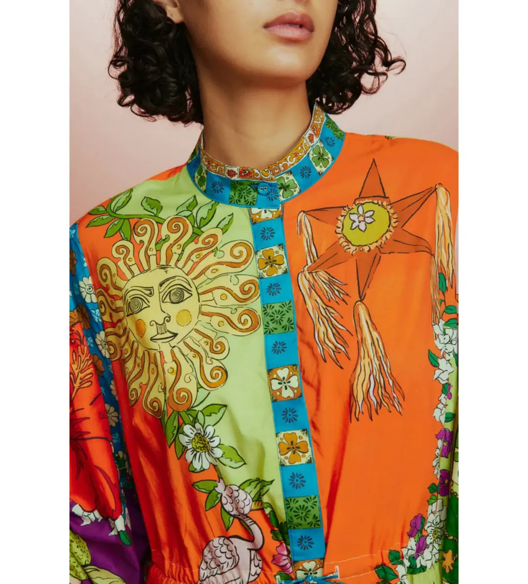 Alémais Tiger Shirtdress Multi Size 16 for rent on The Volte - main image