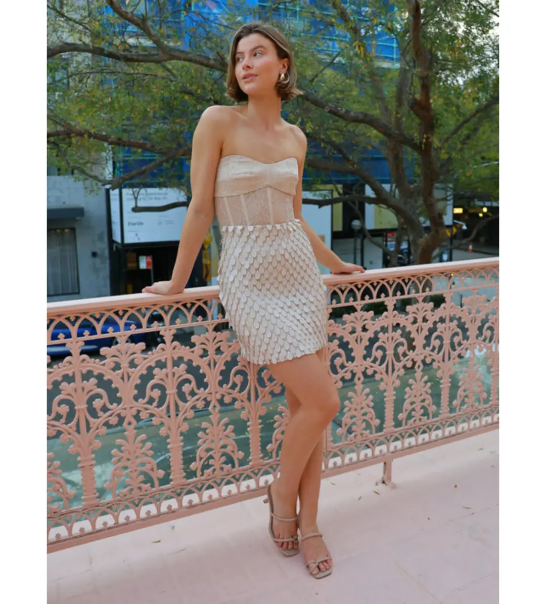 Manning Cartell Supreme Extreme Mini Dress in Chalk Size AU 10 for rent on The Volte - main image