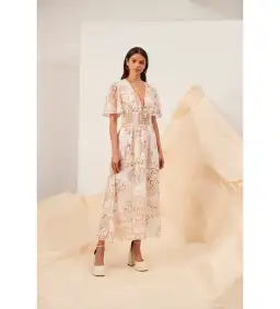 Kate Ford Arcadia Ruched Front Dress in Daphne Size 0 / AU 6