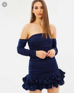 Mossman navy blue dress for rent on The Volte - image 1