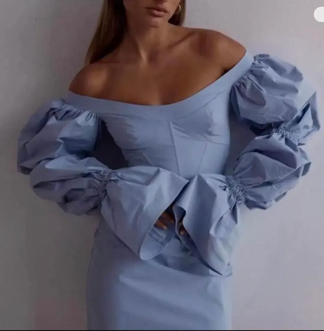 Natalie Rolt Kenzy Mini Dress Blue Size 10 for rent on The Volte - main image