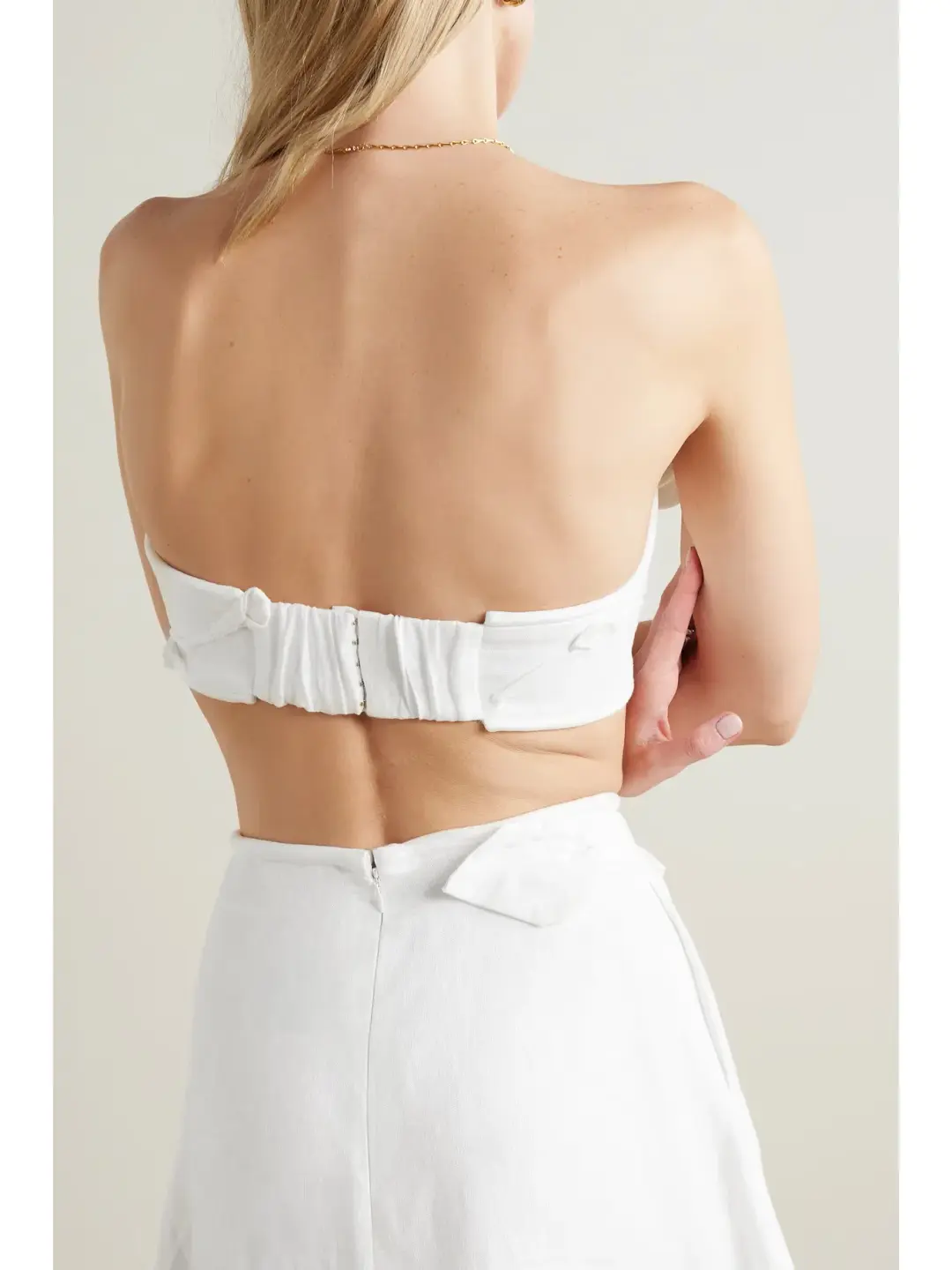 Zimmermann The Matchmaker Rose Bra and Flare Midi Skirt Set Ivory Size 1 / AU 10 for rent on The Volte - main image