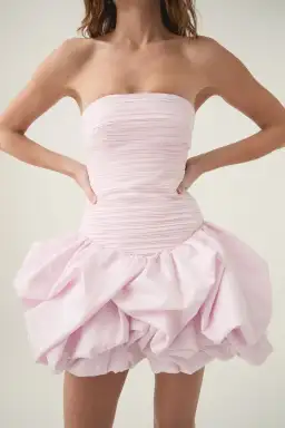 Aje Violette Bubble Hem Mini Dress Pastel Pink Size 8 for rent on The Volte - image 2