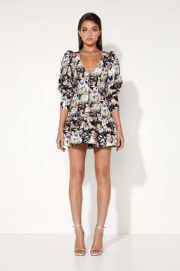 Mossman Secret Garden Mini Dress Black Floral 8 for rent on The Volte - image 2