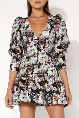 Mossman Secret Garden Mini Dress Black Floral 8 for rent on The Volte - image 3