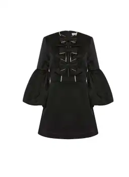 Rebecca Vallance Augustine Long Sleeve Mini Dress Black Size 6 for rent on The Volte - image 6