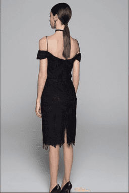 White Suede Pretty woman lace dress size 8 for rent on The Volte - image 3