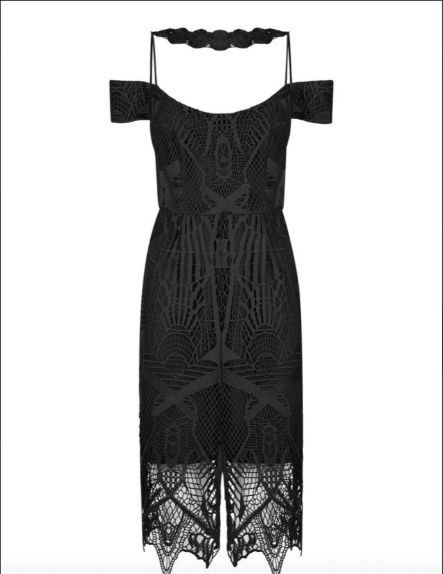 White Suede Pretty woman lace dress size 8 for rent on The Volte - main image