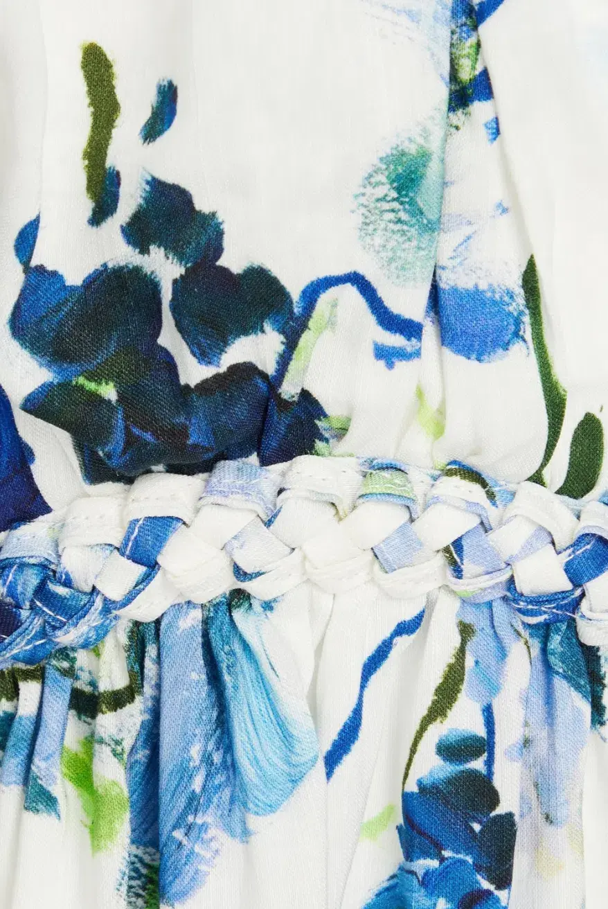 Aje Capucine Floral Print Linen Blend Midi Dress, Size XXS. for rent on The Volte - main image