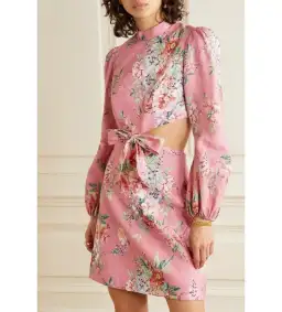 Zimmermann The Bellitude Bow Front Dress Pink Size 2/Au 12 for rent on The Volte - image 2