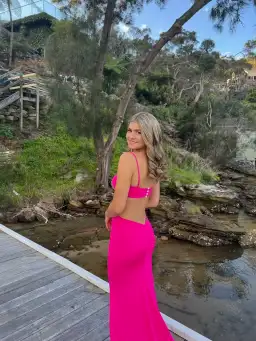 Amy Taylor Kahlara Gown Pink Size 8 for rent on The Volte - image 2