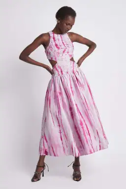 Aje Introspect Ripple Cut Out Maxi Dress Ripple Tie Dye Size 4 for rent on The Volte - image 2
